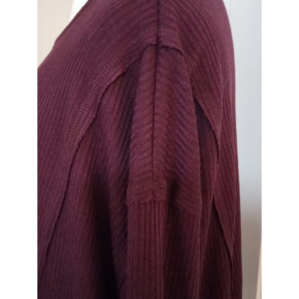 Women’s Crew-Neck Long Sleeve Top, KNOX ROSE (Size S / 4-6) "DARK PURPLE" ~ NEW - Picture 5 of 9